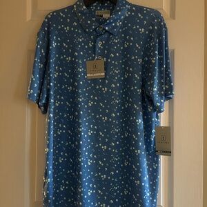 PGA Tour Blue Scatter Dot Polo
